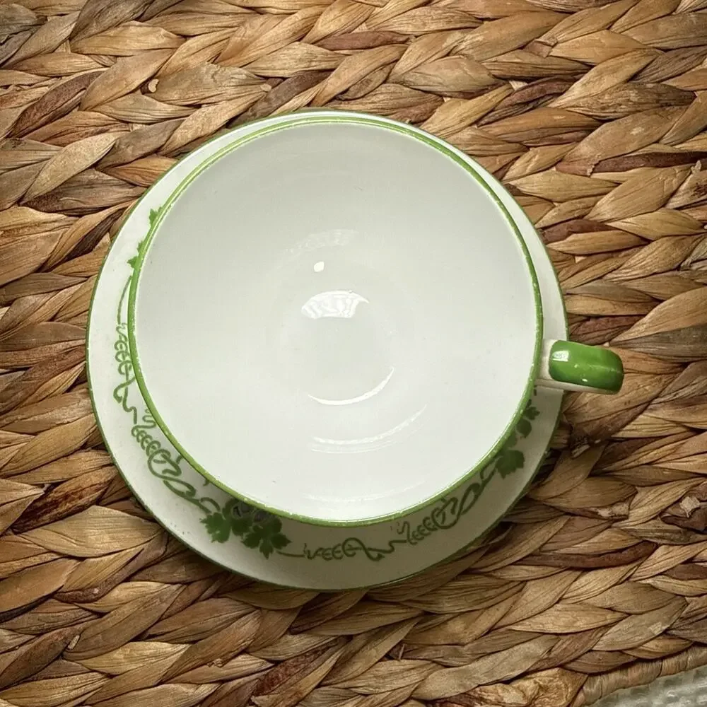 Shelley England Fine Bone China Late Foley Grapes Tea Cup & Saucer Set Vintage